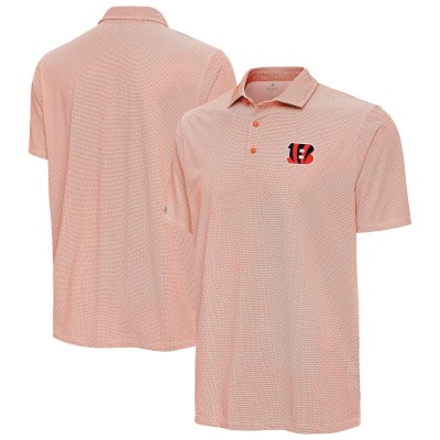 Cincinnati Bengals Antigua Orange/White Pave Polo