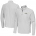 Los Angeles Chargers Antigua Gray Step Up Quarter-Zip Pullover