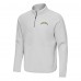 Los Angeles Chargers Antigua Gray Step Up Quarter-Zip Pullover
