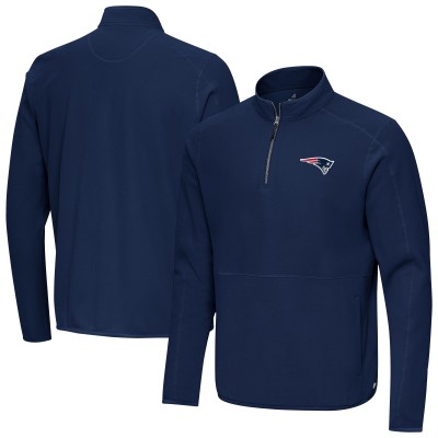 New England Patriots Antigua Navy Step Up Quarter-Zip Pullover