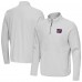 New York Giants Antigua Gray Step Up Quarter-Zip Pullover