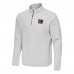 New York Giants Antigua Gray Step Up Quarter-Zip Pullover