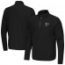 Atlanta Falcons Antigua Black Step Up Quarter-Zip Pullover