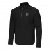 Atlanta Falcons Antigua Black Step Up Quarter-Zip Pullover