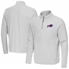 Buffalo Bills Antigua Gray Step Up Quarter-Zip Pullover