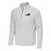 Buffalo Bills Antigua Gray Step Up Quarter-Zip Pullover