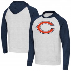 Толстовка Chicago Bears Antigua Heather Gray/Heather Navy Urgent Raglan