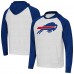 Толстовка Buffalo Bills Antigua Heather Gray/Heather Royal Urgent Raglan