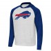 Толстовка Buffalo Bills Antigua Heather Gray/Heather Royal Urgent Raglan