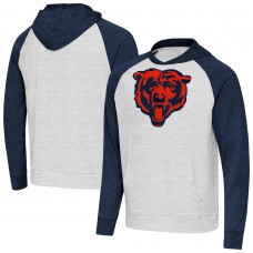Толстовка Chicago Bears Antigua Heather Gray/Heather Navy Urgent Raglan