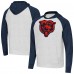 Толстовка Chicago Bears Antigua Heather Gray/Heather Navy Urgent Raglan