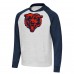 Толстовка Chicago Bears Antigua Heather Gray/Heather Navy Urgent Raglan