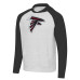 Толстовка Atlanta Falcons Antigua Heather Gray/Black Urgent Raglan