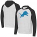 Толстовка Detroit Lions Antigua Heather Gray/Black Urgent Raglan