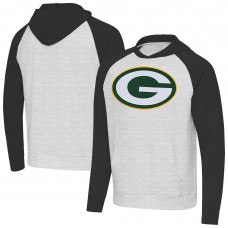 Толстовка Green Bay Packers Antigua Heather Gray/Black Urgent Raglan