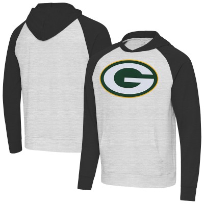 Толстовка Green Bay Packers Antigua Heather Gray/Black Urgent Raglan