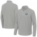 Indianapolis Colts Antigua Heather Gray Sync Tri-Blend Quarter-Zip Pullover