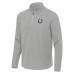 Indianapolis Colts Antigua Heather Gray Sync Tri-Blend Quarter-Zip Pullover