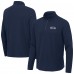 Seattle Seahawks Antigua Heather College Navy Sync Tri-Blend Quarter-Zip Pullover Seattle Seahawks Antigua Heather College Navy Sync Tri-Blend Quarter-Zip Pullover