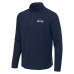 Seattle Seahawks Antigua Heather College Navy Sync Tri-Blend Quarter-Zip Pullover