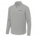 Miami Dolphins Antigua Heather Gray Sync Tri-Blend Quarter-Zip Pullover