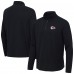 Kansas City Chiefs Antigua Heather Black Sync Tri-Blend Quarter-Zip Pullover