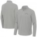 Los Angeles Chargers Antigua Heather Gray Sync Tri-Blend Quarter-Zip Pullover Los Angeles Chargers Antigua Heather Gray Sync Tri-Blend Quarter-Zip Pullover