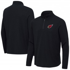 Arizona Cardinals Antigua Heather Black Sync Tri-Blend Quarter-Zip Pullover