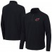 Arizona Cardinals Antigua Heather Black Sync Tri-Blend Quarter-Zip Pullover