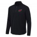 Arizona Cardinals Antigua Heather Black Sync Tri-Blend Quarter-Zip Pullover