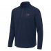 Houston Texans Antigua Heather Navy Sync Tri-Blend Quarter-Zip Pullover