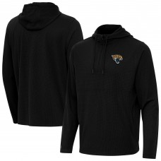 Jacksonville Jaguars Antigua Black Connected Quarter-Zip Pullover Hoodie