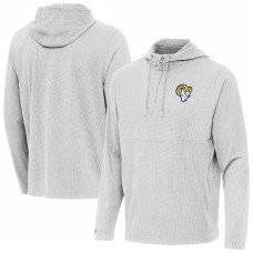 Los Angeles Rams Antigua Connected Quarter-Zip Pullover Hoodie - Gray