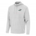 Miami Dolphins Antigua Gray Connected Quarter-Zip Pullover Hoodie