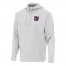New York Giants Antigua Gray Connected Quarter-Zip Pullover Hoodie