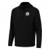 Pittsburgh Steelers Antigua Black Connected Quarter-Zip Pullover Hoodie