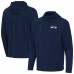 Seattle Seahawks Antigua College Navy Connected Quarter-Zip Pullover Hoodie