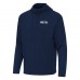 Seattle Seahawks Antigua College Navy Connected Quarter-Zip Pullover Hoodie