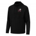 Толстовка Cleveland Browns Antigua Black Throwback Connected Quarter-Zip