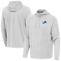 Толстовка Detroit Lions Antigua Gray Connected Quarter-Zip