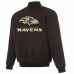 Куртка Baltimore Ravens JH Design Black/Gray Reversible Flight