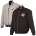 Куртка Miami Dolphins JH Design Black/Gray Reversible Flight