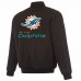 Куртка Miami Dolphins JH Design Black/Gray Reversible Flight