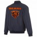 Куртка Chicago Bears JH Design Navy/Gray Reversible Flight