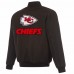 Kansas City Chiefs JH Design Black/Gray Full-Zip Reversible Flight Jacket