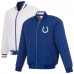 Indianapolis Colts JH Design Royal/White Full-Zip Reversible Flight Jacket Indianapolis Colts JH Design Royal/White Full-Zip Reversible Flight Jacket