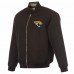 Jacksonville Jaguars JH Design Black/Gray Full-Zip Reversible Flight Jacket