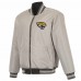 Jacksonville Jaguars JH Design Black/Gray Full-Zip Reversible Flight Jacket