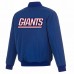 New York Giants JH Design Royal/White Full-Zip Reversible Flight Jacket