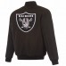 Las Vegas Raiders JH Design Black/Gray Full-Zip Reversible Flight Jacket